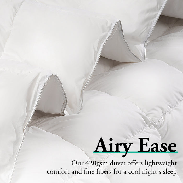 Microfiber Quilt 420Gsm Duvet Doona Winter Summer Soft Quilt King