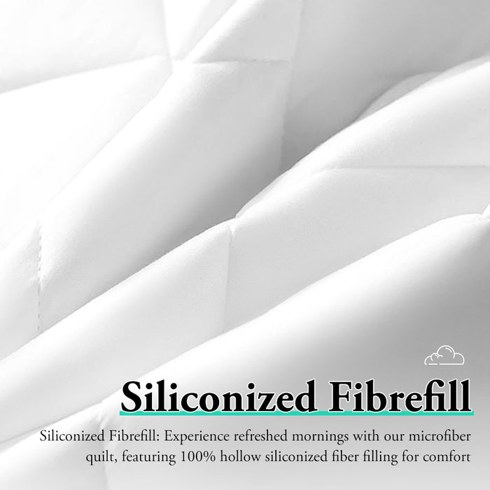 Microfiber Quilt 420Gsm Duvet Doona Winter Summer Soft Quilt Super King