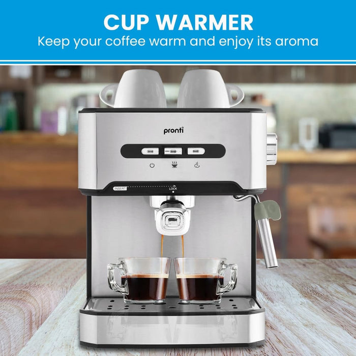 1.6l Automatic Coffee Espresso Machine with Steam Frother