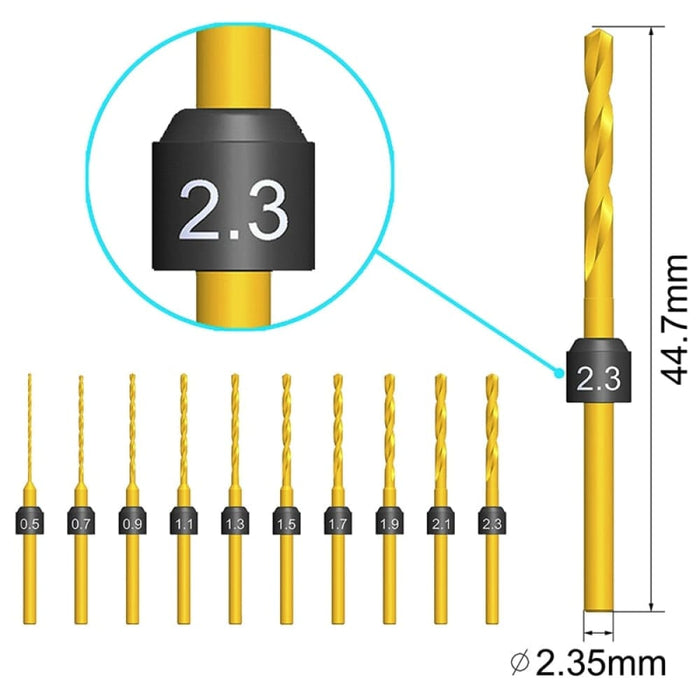 B Set-10 Bits of Drill for Sds