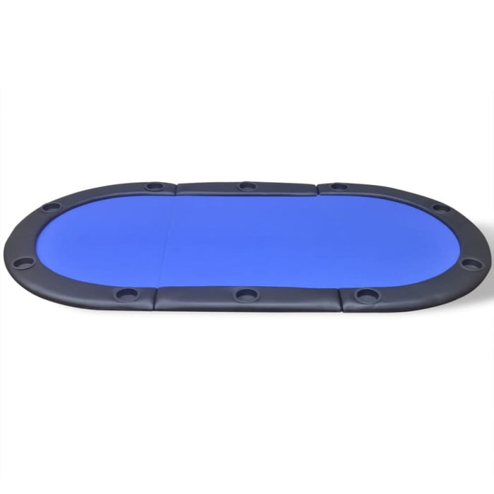 10-player Foldable Poker Tabletop Blue Nbotl