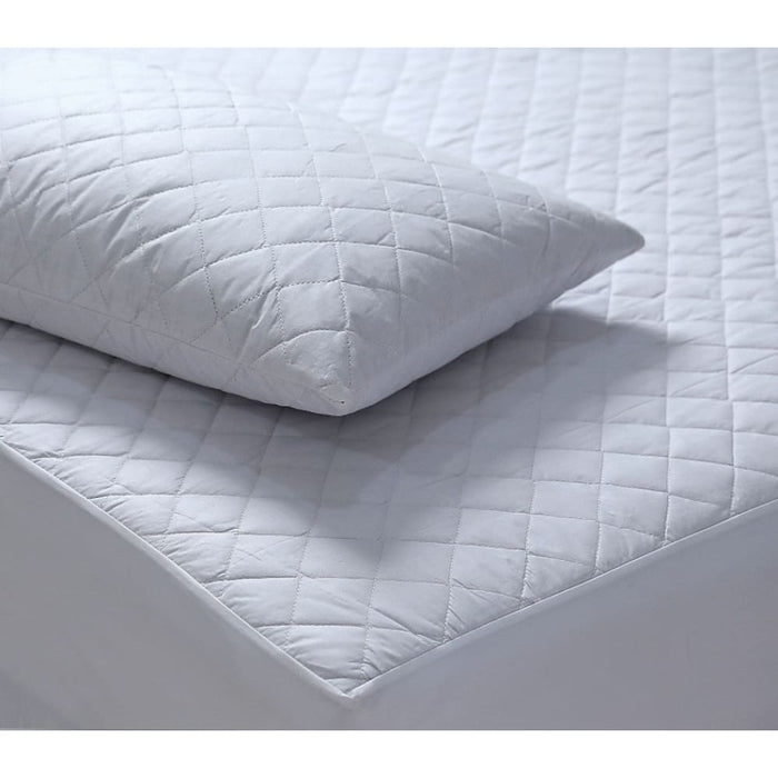 100% Cotton Quilted Fully Fitted 50cm Deep King Single Size
