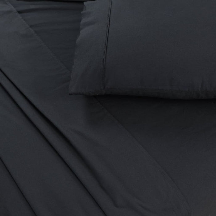 100% Egyptian Cotton Vintage Washed 500tc Charcoal 50 Cm