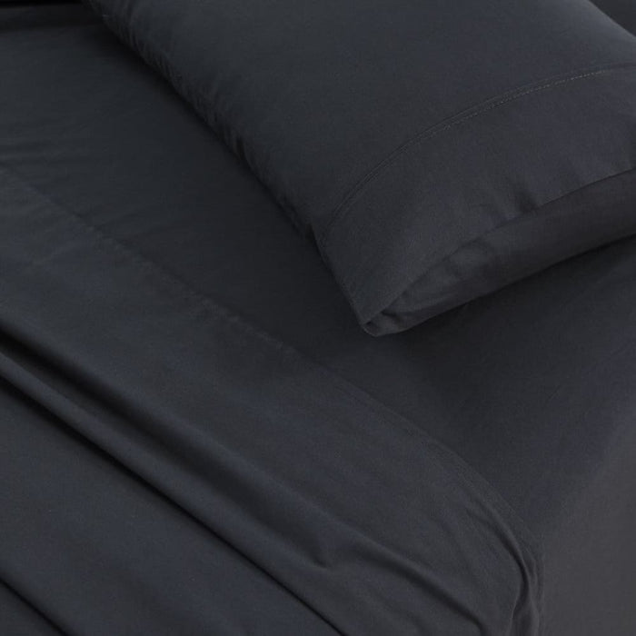 100% Egyptian Cotton Vintage Washed 500tc Charcoal Single