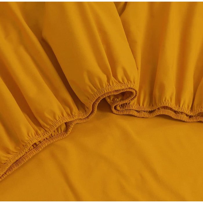 100% Egyptian Cotton Vintage Washed 500tc Mustard King Bed