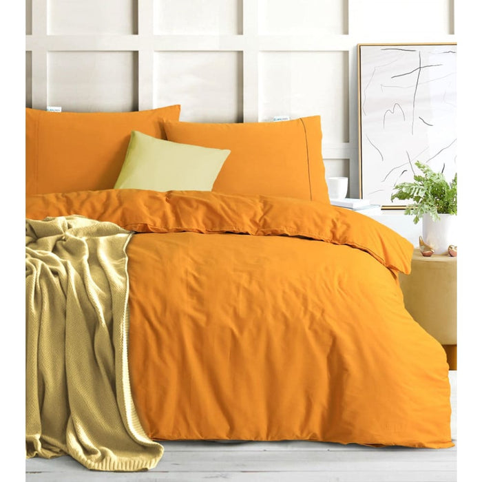 100% Egyptian Cotton Vintage Washed 500tc Mustard Queen