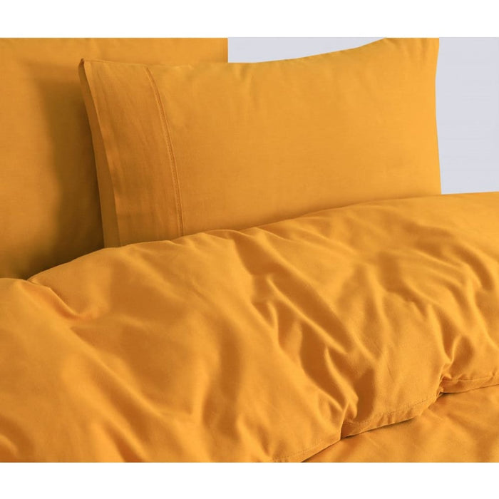 100% Egyptian Cotton Vintage Washed 500tc Mustard Queen