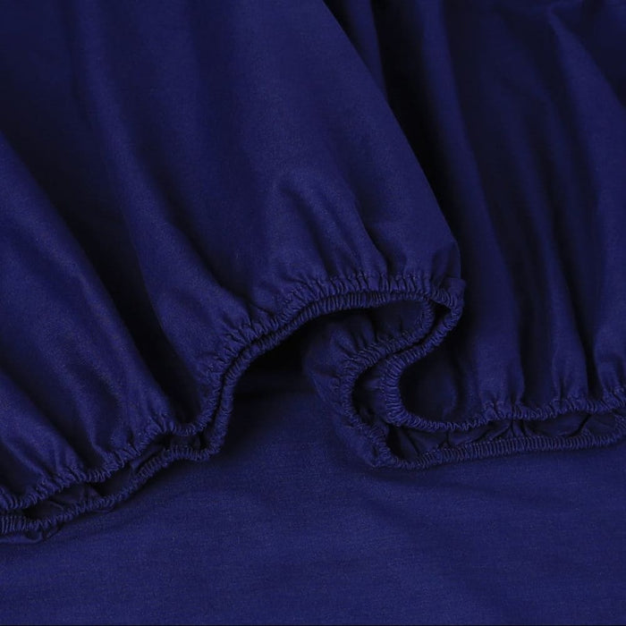 100% Egyptian Cotton Vintage Washed 500tc Navy Blue Double