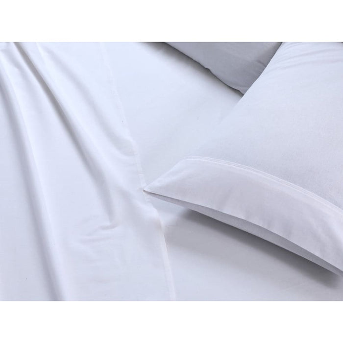 100% Egyptian Cotton Vintage Washed 500tc White 50 Cm Deep