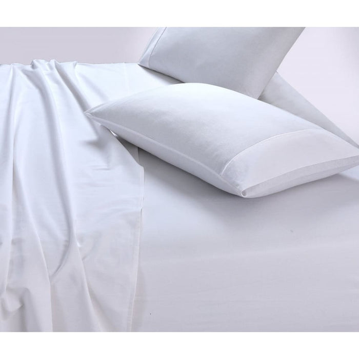 100% Egyptian Cotton Vintage Washed 500tc White 50 Cm Deep
