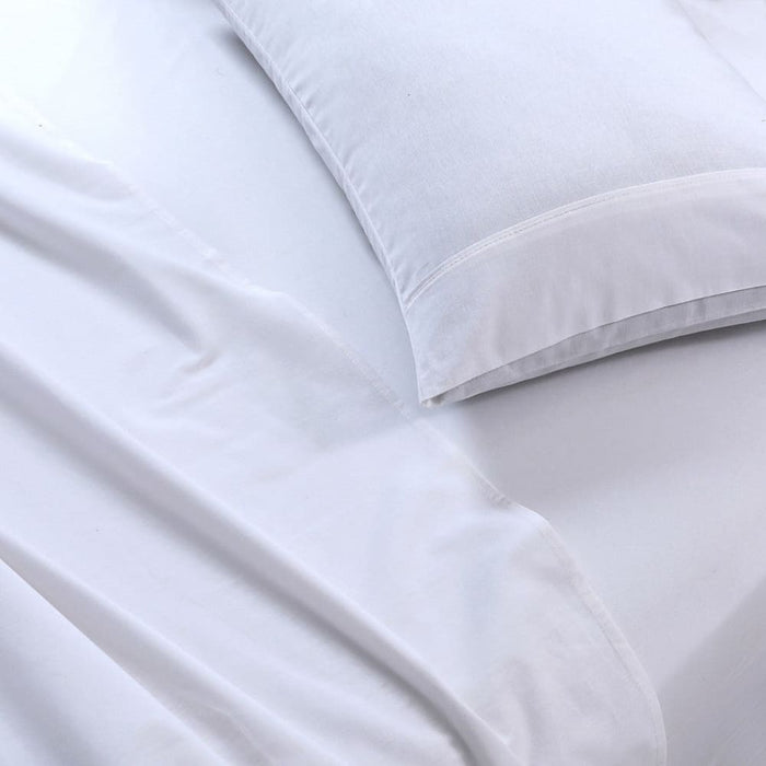 100% Egyptian Cotton Vintage Washed 500tc White 50 Cm Deep