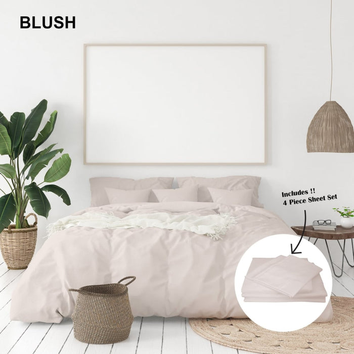 1000 Thread Count Bamboo Cotton Sheet And Quilt Cover