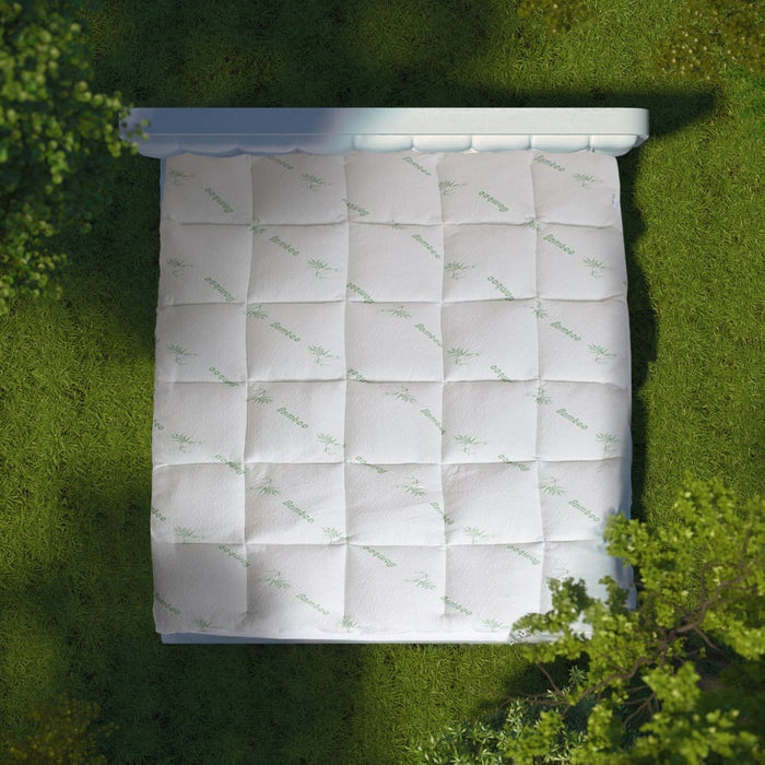 1000gsm Luxury Bamboo Covered Mattress Topper Ball Fibre 