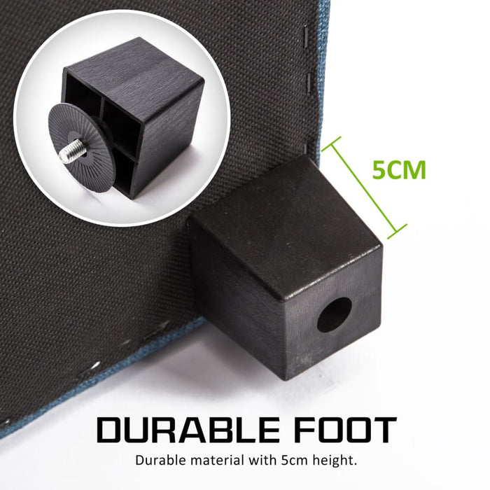 102cm Light Grey Storage Ottoman Stool Fabric