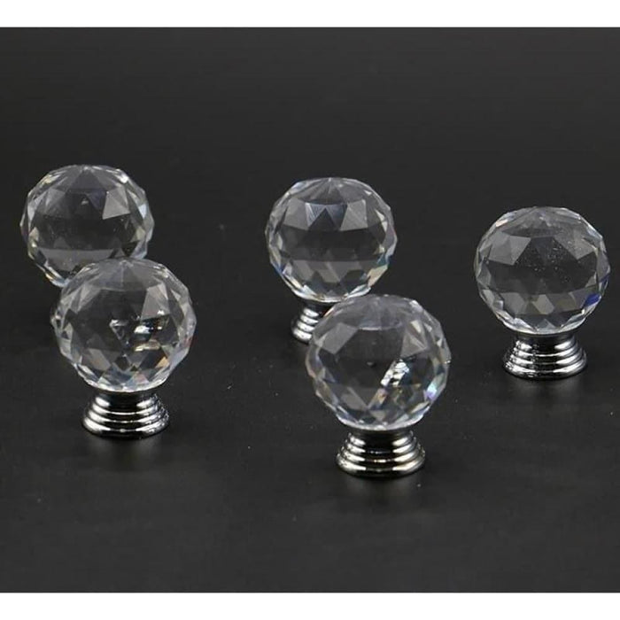 10pcs 20-30mm Crystal Ball Design Glass Knobs Cupboard