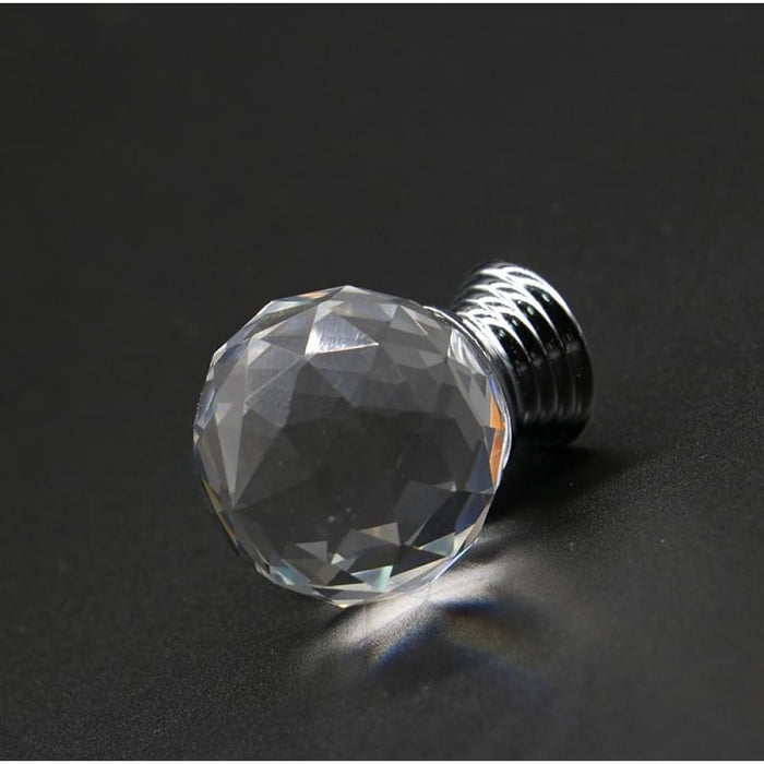 10pcs 20 - 30mm Crystal Ball Design Glass Knobs Cupboard