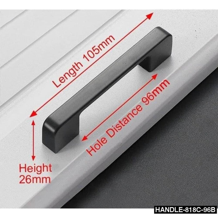 10pcs American Style Solidblack Cabinet Handles Aluminum