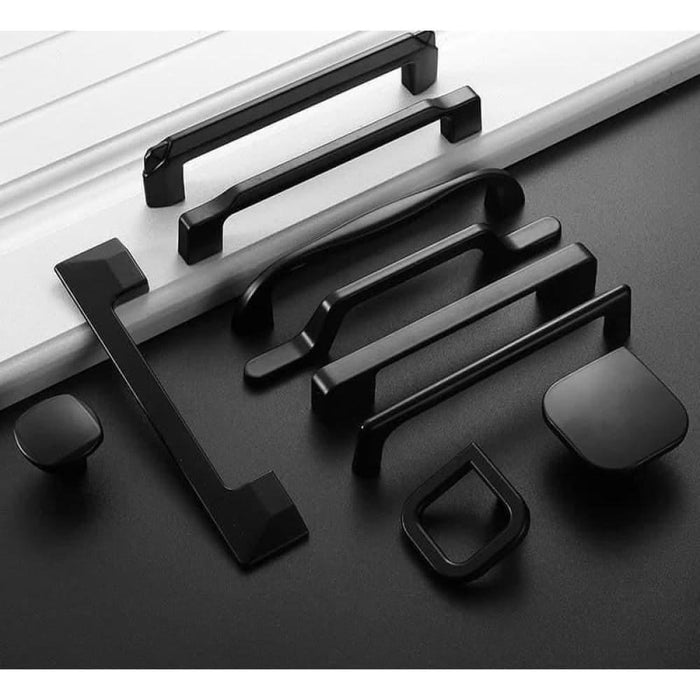 10pcs American Style Solidblack Cabinet Handles Aluminum
