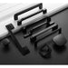 10pcs American Style Solidblack Cabinet Handles Aluminum