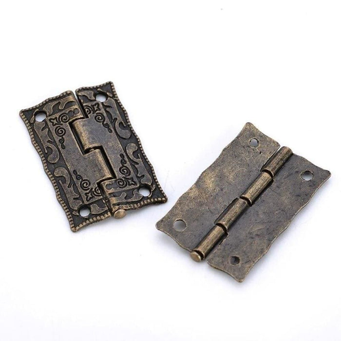 10pcs Antique Bronze Hinges Cabinet Door Drawer