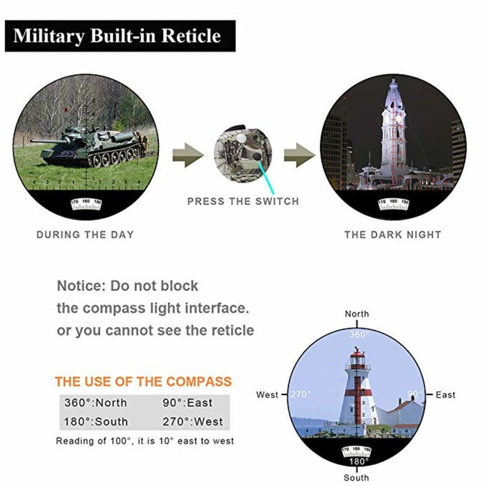 10x50 Waterproof Fogproof Binoculars Telescope