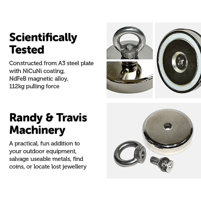 112kg Salvage Strong Recovery Magnet Neodymium Hook