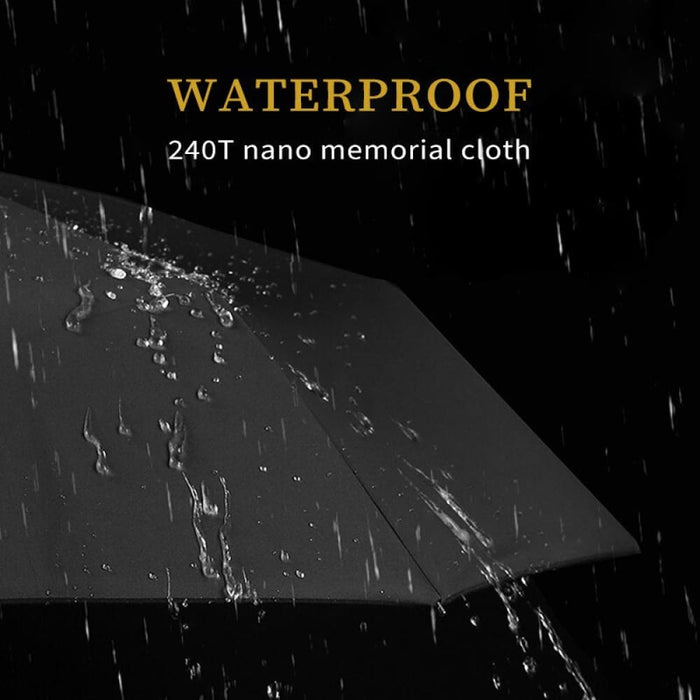 114cm Windproof Rain Umbrella with Wooden Handle