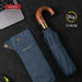 114cm Windproof Rain Umbrella with Wooden Handle