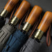 115cm Double Layer Windproof Umbrella with Wooden Handle