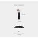 115cm Wooden Handle Umbrella with Magnetic Button Cover