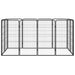 12-panel Dog Playpen Black 50x100 Cm Powder-coated Steel