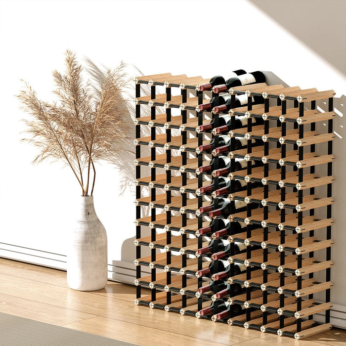 120 Bottle Wine Rack Timber Wooden Storage Wall Racks