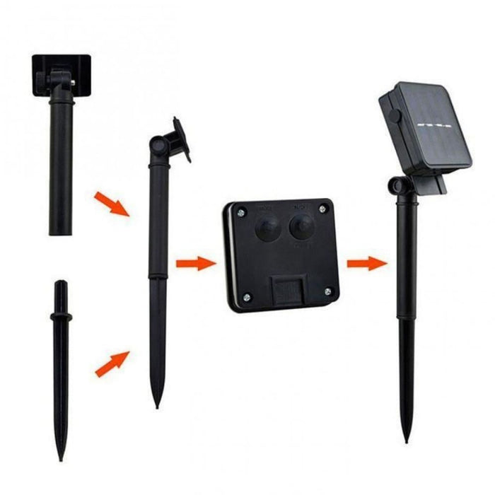 1200 Led Solar Powered Icicle Lights Multicolour 8 Modes