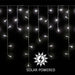 1200 Led Solar Powered Icicle Lights White 8 Modes