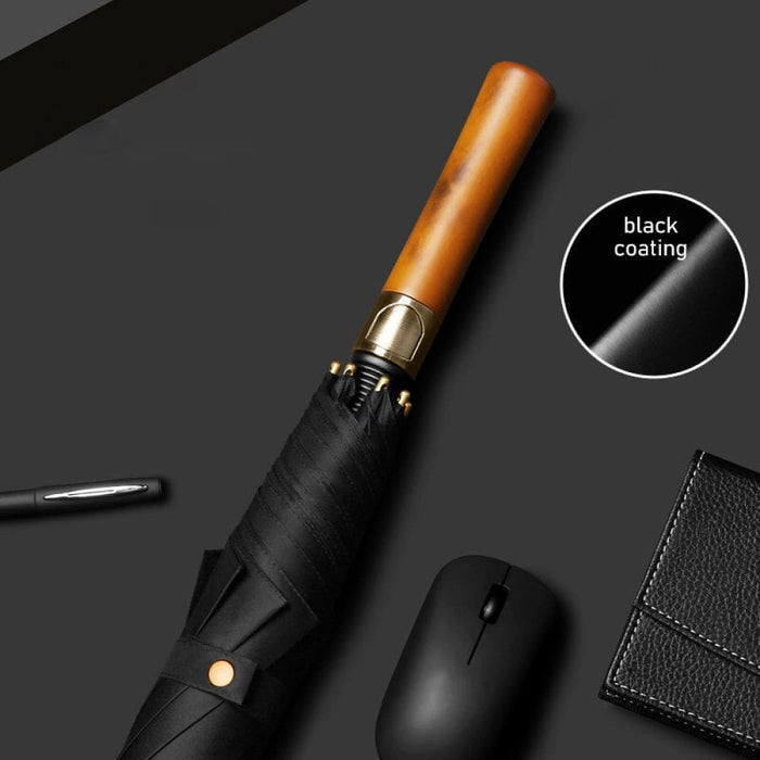 122cm Semi-auto Wooden Handle Long Umbrella
