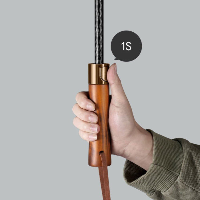 122cm Semi-auto Wooden Handle Long Umbrella