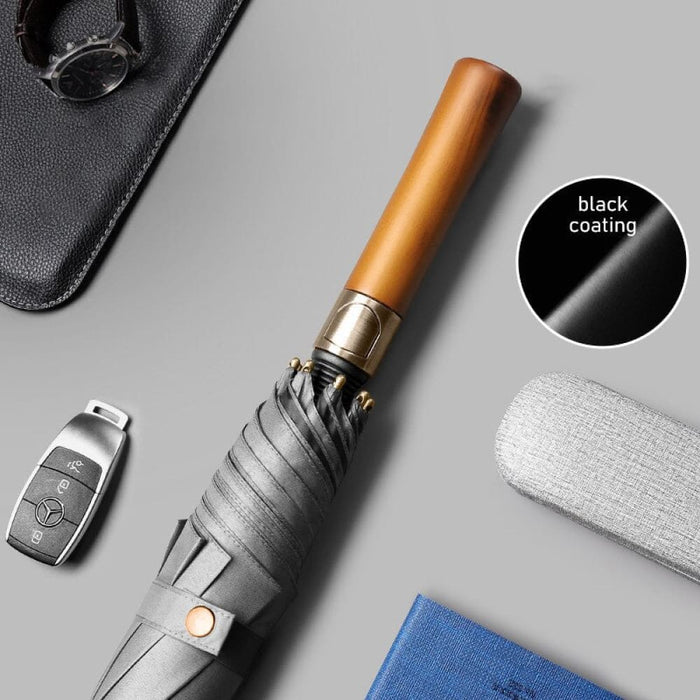 122cm Semi-auto Wooden Handle Long Umbrella