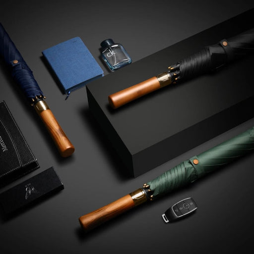 122cm Semi-auto Wooden Handle Long Umbrella