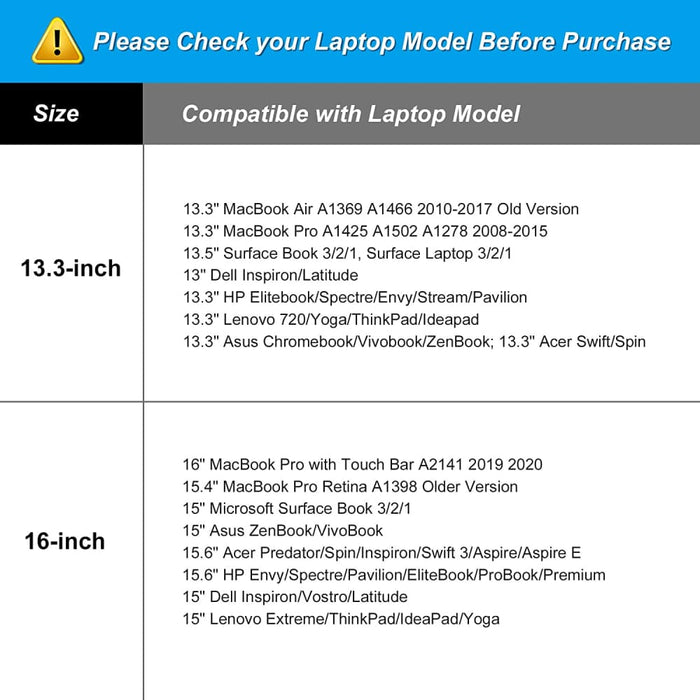 13 14 15 6 16 Inch Laptop Bagor Mac Book Pro Air 13.3