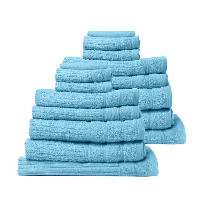 16 Piece Egyptian Cotton Eden Towel Set 600gsm Luxurious 