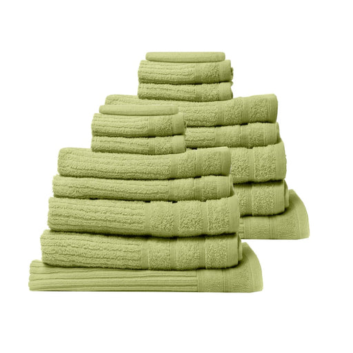 16 Piece Egyptian Cotton Eden Towel Set 600gsm Luxurious 