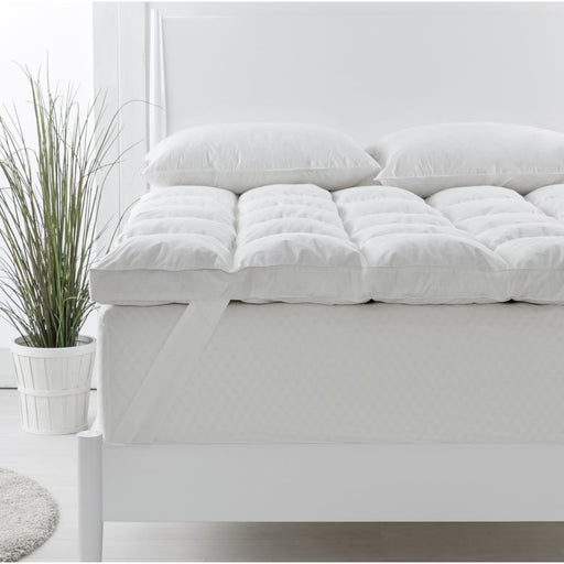 1800gsm Duck Feather Down Topper And 1000gsm 2 Pillows Set -