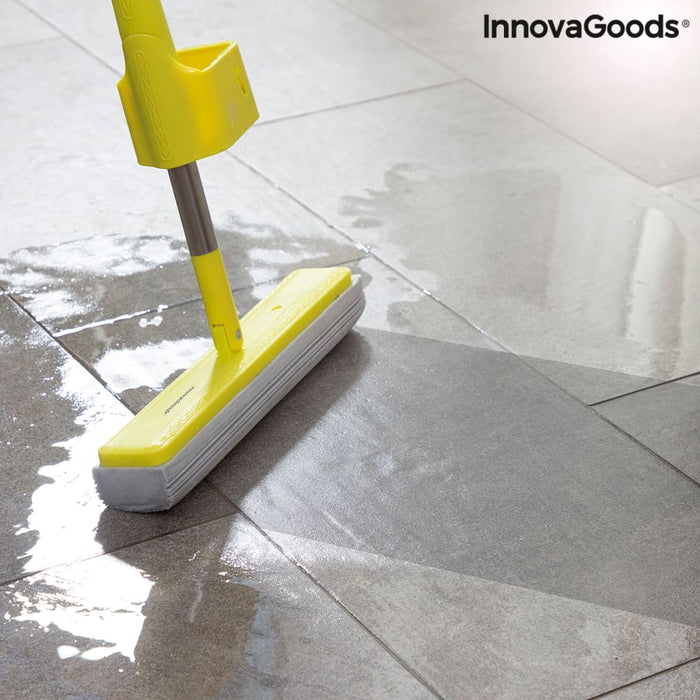 2 - in - 1 Dust Mop - floor Mop With Self - wringing Sponge