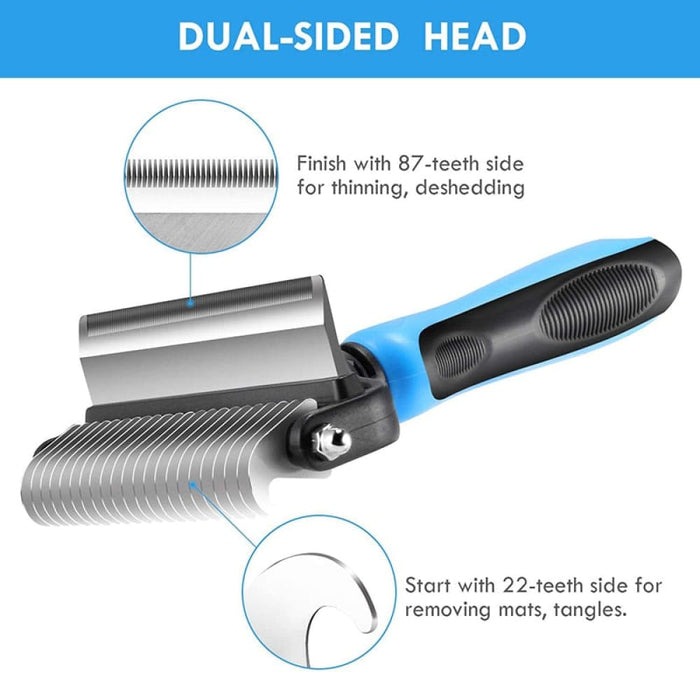 2 in 1 Safe Double-sided Comfortable Handle Dog Grooming