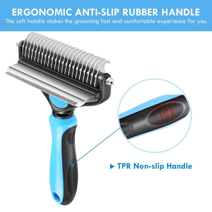2 in 1 Safe Double-sided Comfortable Handle Dog Grooming