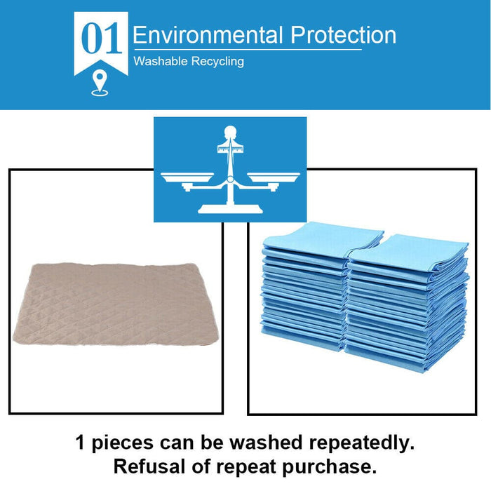 2 Pcs 120x120 Cm Reusable Waterproof Pet Puppy Toilet