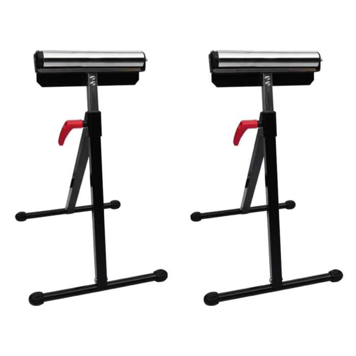 Set Of 2 Adjustable Roller Stands Oabolx