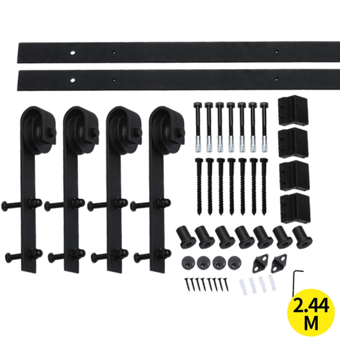 2.44m Antique Classic Style Double Sliding Barn Door