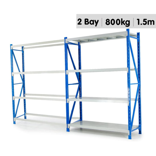 2 Bay Garage Storage Steel Rack Long Span Shelving