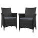 Set of 2 Outdoor Bistro Chairs Patio Furniture Dining